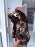 Plaid shirt "RAINY DAY" VMC58- BROWN